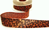 R9717 25mm Copper-Black Leopard Spots Metallic Lurex Ribbon,Berisfords