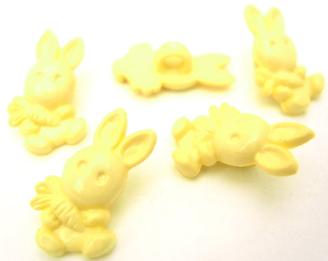 B15000 18mm Lemon Bunny Rabbit Novelty Childrens Shank Button