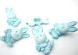 B15056 18mm Pale Blue Bunny Rabbit Novelty Childrens Shank Button