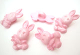 B15044 18mm Pale Pink Bunny Rabbit Novelty Childrens Shank Button