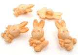 B15045 18mm Peach Bunny Rabbit Novelty Childrens Shank Button