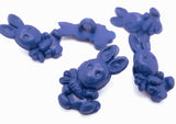 B15054 18mm Royal Blue Bunny Rabbit Novelty Childrens Shank Button