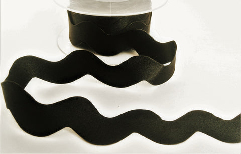 RIC160 30mm Black Satin Ric Rac Ribbon Braid by Berisfords – Ribbonmoon