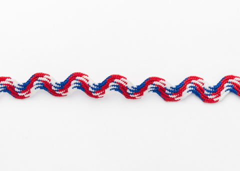 RIC24 9mm Red-White-Blue Ric Rac Braid Trimming