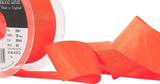 R4007 35mm Deep Fluorescent Orange Double Face Satin Ribbon,Berisfords