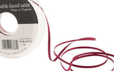 R3486 3mm Burgundy Double Faced Satin Ribbon by Berisfords