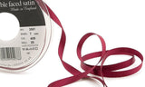 R3577 7mm Burgundy Double Face Satin Ribbon by Berisfords