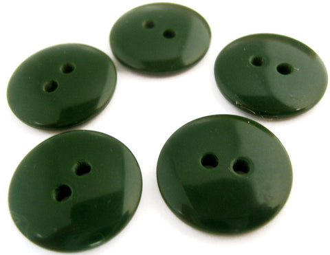 B12850 17mm Dark Green Gloss Polyester 2 Hole Button