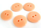 B12841 17mm Peachy Pink Gloss Polyester 2 Hole Button