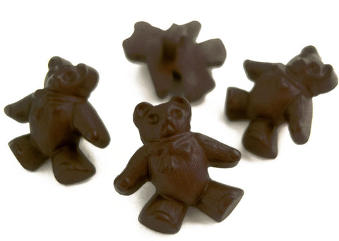 B16753 19mm Brown Chunky Teddy Bear Novelty Childrens Shank Button