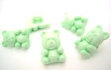 B15035 14mm Mint Green Teddy Bear Novelty Childrens Shank Button