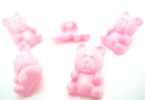 B15036 14mm Pale Pink Teddy Bear Novelty Childrens Shank Button