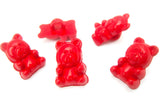 B15034 14mm Red Teddy Bear Novelty Childrens Shank Button