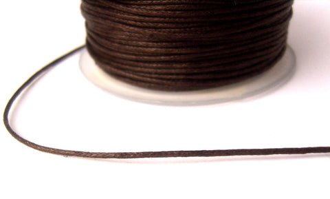 THONG6 1mm Dark Brown Round Cotton Thonging with a Waxed Finish