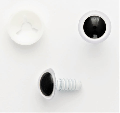 TM81 12mm White Eye for Teddy Bear, Toymaking Etc