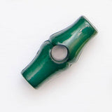 B6318 25mm Bottle Green Gloss Toggle Button with a Centre Hole