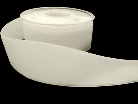 R8977 50mm White Nylon Velvet Ribbon by Berisfords