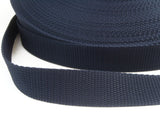 WEB14 25mm Navy Blue Polypropylene Webbing