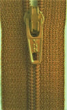 Z1848 YKK 25cm Golden Brown Nylon No.3 Closed End Zip