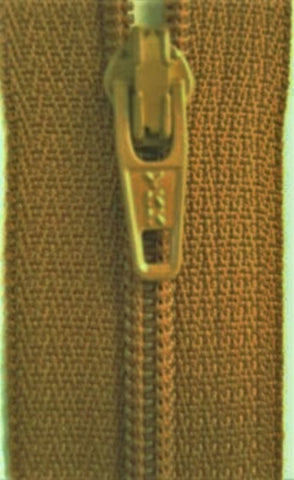 Z1845 YKK 51cm Golden Brown Nylon No.3 Closed End Zip