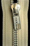Z4789 41cm Pale Beige YKK Metal Teeth No.5 Open End Zip