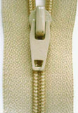 Z2117 YKK 46cm Pale Beige Nylon No.5 Open End Zip