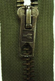 Z3186 61cm Army Green Brass Teeth No.8 Open End Zip