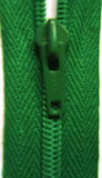 Z3423 Optilon 18cm Deep Green Nylon No.3 Closed End Zip, Cotton Fabric