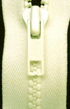 Z3841 46cm YKK Bridal White Chunky Plastic Teeth No.6 Open End Zip