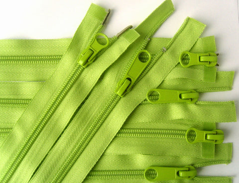 Z5004 49cm Pale Lime Green 2 Way Double Open Ended No.5 Nylon Zip