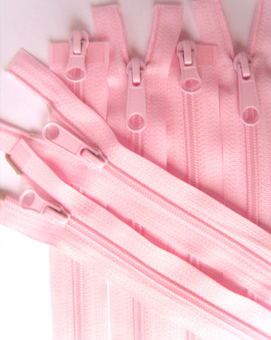 Z5010 49cm Pale Pink 2 Way Double Open Ended No.5 Nylon Zip