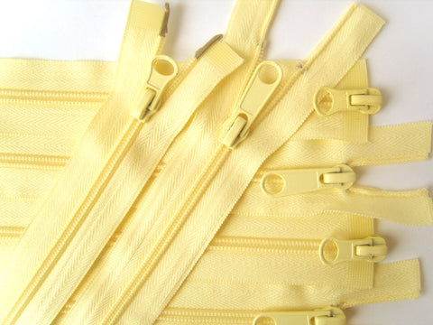 Z5016 49cm Butter Yellow 2 Way Double Open Ended No.5 Nylon Zip