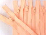 Z5026 15cm Peach Melba Nylon No.3 Pin Lock Closed End Zip